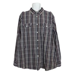 PD&C AUTHENTIC Plaid Men's Cotton Academia Preppy Button Down Shirt Top